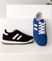 Tokyo Dual Stripe Sneakers in Blue