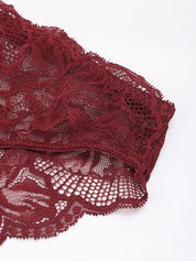 Sassy Red Floral  Seamless Lace Panties