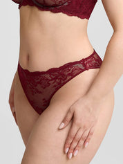 Sassy Red Floral  Seamless Lace Panties