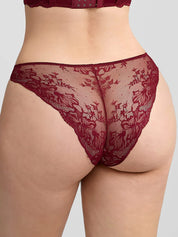 Sassy Red Floral  Seamless Lace Panties