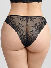 Sassy Black Floral  Seamless Lace Panties