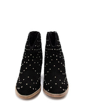 Twilight Studded Heeled Ankle Boot in Black