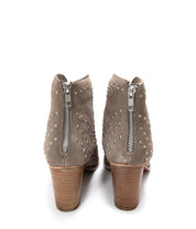 Twilight Studded Heeled Ankle Boot in Taupe