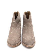 Twilight Studded Heeled Ankle Boot in Taupe