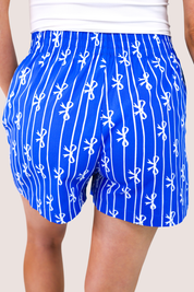 Bows And Goals Boxer Shorts- Blue