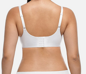 Wireless Push Up Demi Coverage Bra White