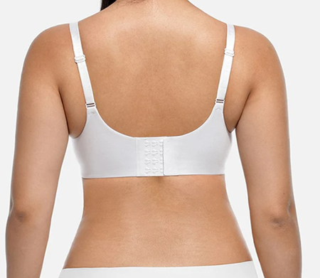 Wireless Push Up Demi Coverage Bra White